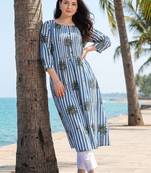 Women Printed Regular Pure Cotton Kurta with Trousers