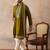 Mens green silk blend solid embroidered kurta with dupatta