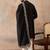 Mens black silk blend solid embroidered kurta with dupatta