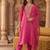 Women Ethnic Motifs Embroidered Regular Sequinned Liva Kurta with Trousers & With Dupatta