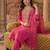 Women Ethnic Motifs Embroidered Regular Sequinned Liva Kurta with Trousers & With Dupatta