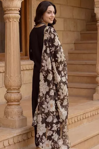 Women Ethnic Motifs Embroidered Regular Kurta with Palazzos & With Dupatta
