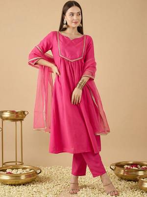 Women Regular Kurta with Trousers & With Dupatta 1
