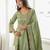 Women's Gorgeous Embroidery Work Roman Silk Fabric Straight Kurta Shalwar and Dupatta Set