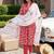 Women Floral Printed Pleated Beads and Stones Pure Cotton Kurta with Trousers & With Dupatta