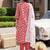 Women Floral Printed Pleated Beads and Stones Pure Cotton Kurta with Trousers & With Dupatta