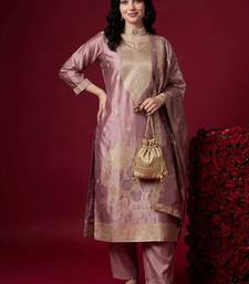 Women Ethnic Motifs Regular Kurta with Trousers & With Dupatta