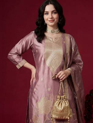 Women Ethnic Motifs Regular Kurta with Trousers & With Dupatta 3
