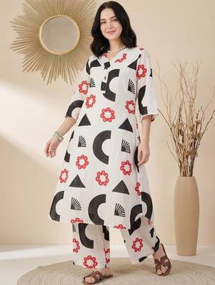 Women Printed Regular Kurta with Palazzos 1