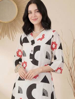 Women Printed Regular Kurta with Palazzos 3