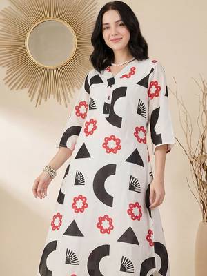 Women Printed Regular Kurta with Palazzos 6