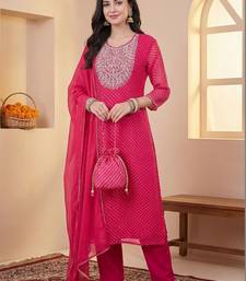 Women Ethnic Motifs Embroidered Regular Sequinned Kurta with Trousers & With Dupatta