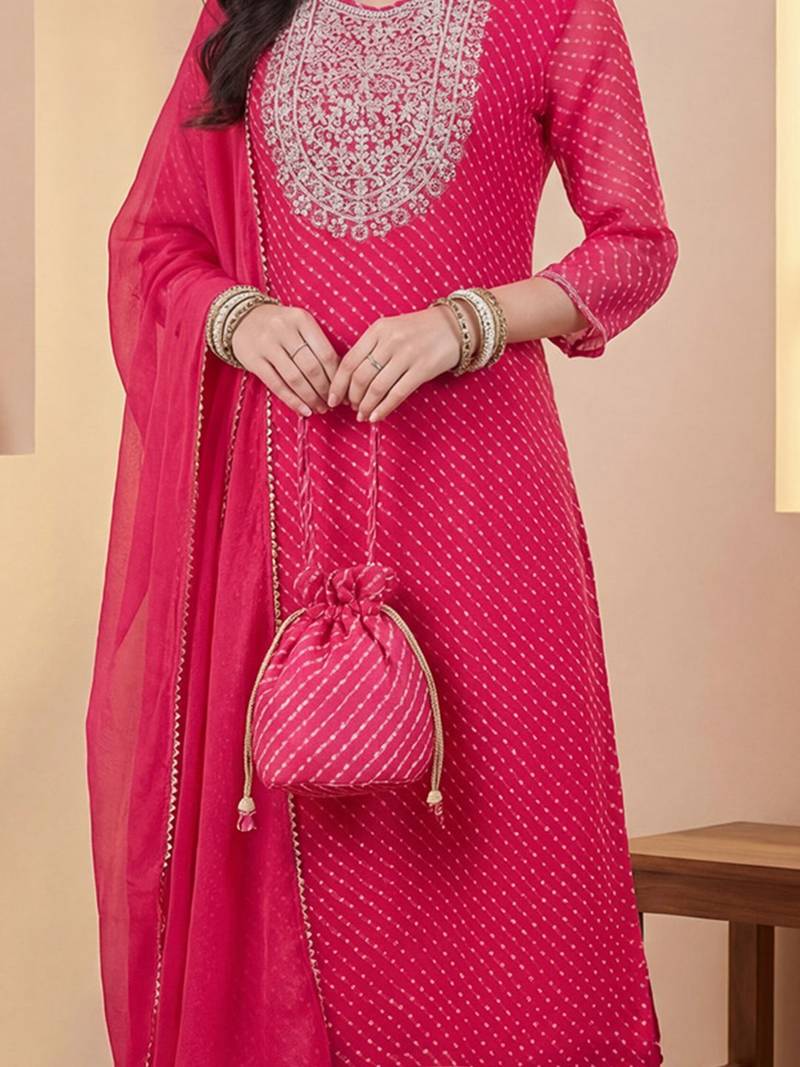 Women Ethnic Motifs Embroidered Regular Sequinned Kurta with Trousers & With Dupatta