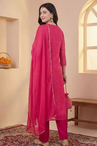 Women Ethnic Motifs Embroidered Regular Sequinned Kurta with Trousers & With Dupatta