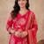 Women Floral Printed Regular Chanderi Silk Kurta with Trousers & With Dupatta