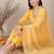 Women Bandhani Printed Regular Sequinned Kurta with Trousers & With Dupatta