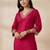 Women Ethnic Motifs Embroidered Regular Sequinned Kurta with Trousers