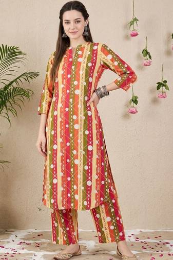 Women Printed Regular Pure Cotton Kurta with Palazzos