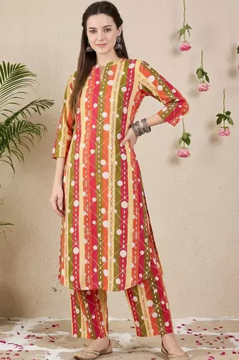 Women Printed Regular Pure Cotton Kurta with Palazzos