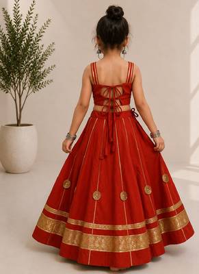 Exclusive kids premium navratri chaniya choli collection gota lace work garba & dandiya dress. 4