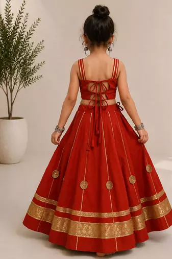 Exclusive kids premium navratri chaniya choli collection gota lace work garba & dandiya dress.