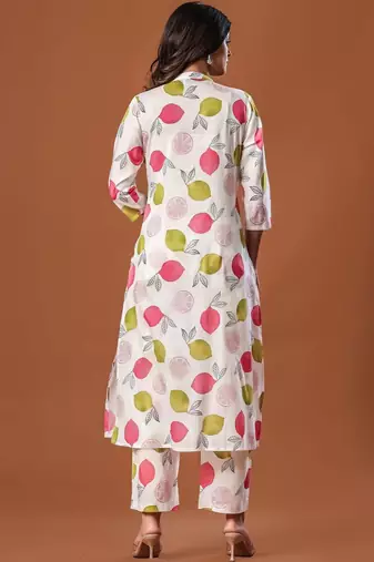 Women Ethnic Motifs Printed Regular Pure Cotton Kurta with Trousers
