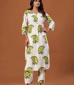 Women Printed Regular Pure Cotton Kurta with Trousers