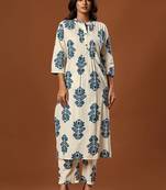 Women Floral Printed Regular Pure Cotton Kurta with Trousers