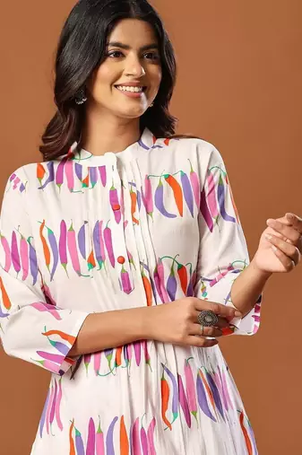 Women Printed Regular Pure Cotton Kurta with Trousers