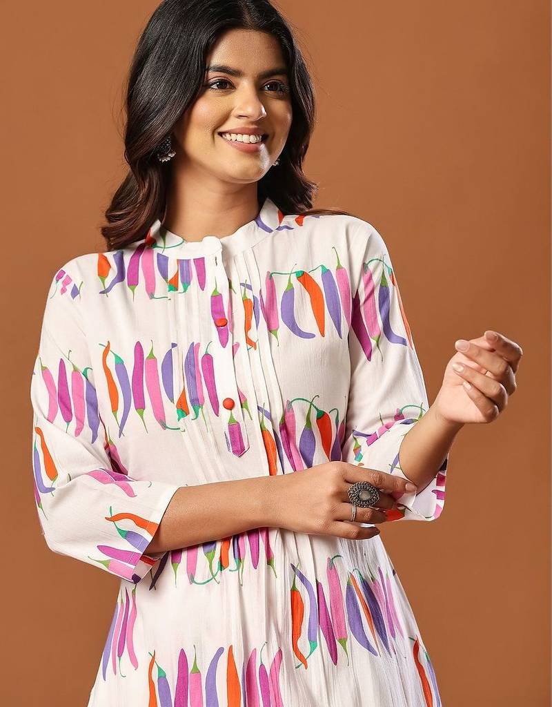 Women Printed Regular Pure Cotton Kurta with Trousers