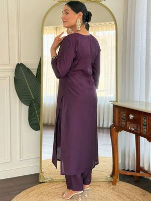 Women Ethnic Motifs Embroidered Regular Sequinned Kurta with Trousers & With Dupatta 4