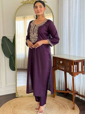 Women Ethnic Motifs Embroidered Regular Sequinned Kurta with Trousers & With Dupatta 6