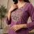 Embroidered Roman Silk Straight Kurta Pant and Dupatta Set