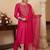 Women Floral Embroidered Regular Thread Work Kurta with Trousers & With Dupatta