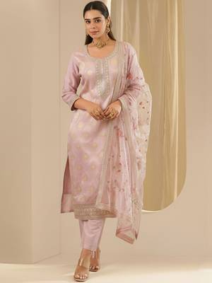 Women Embroidered Regular Kurta with Trousers & With Dupatta 5