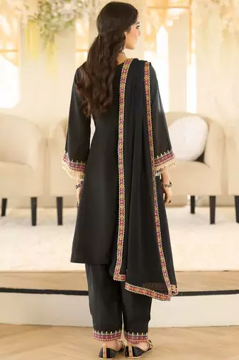 Women Ethnic Motifs Embroidered Regular Beads and Stones Kurta with Salwar & With Dupatta