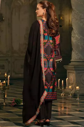 Women Ethnic Motifs Printed Regular Mirror Work Kurta with Palazzos & With Dupatta