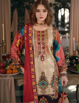Women Ethnic Motifs Printed Regular Mirror Work Kurta with Palazzos & With Dupatta 5