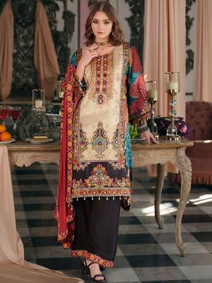 Women Ethnic Motifs Printed Regular Mirror Work Kurta with Palazzos & With Dupatta 6