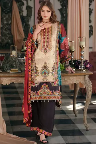 Women Ethnic Motifs Printed Regular Mirror Work Kurta with Palazzos & With Dupatta