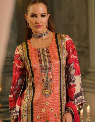 Women Ethnic Motifs Printed Regular Mirror Work Kurta with Palazzos & With Dupatta 3