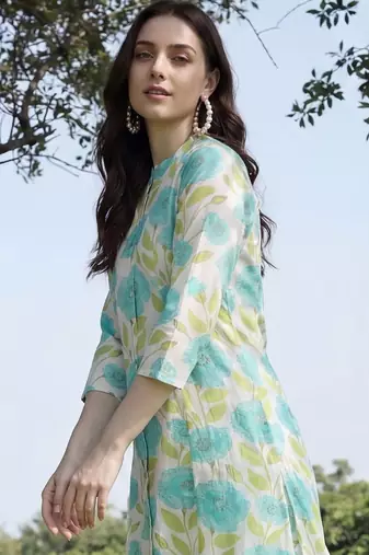 Women Floral Printed Regular Kurta with Palazzos