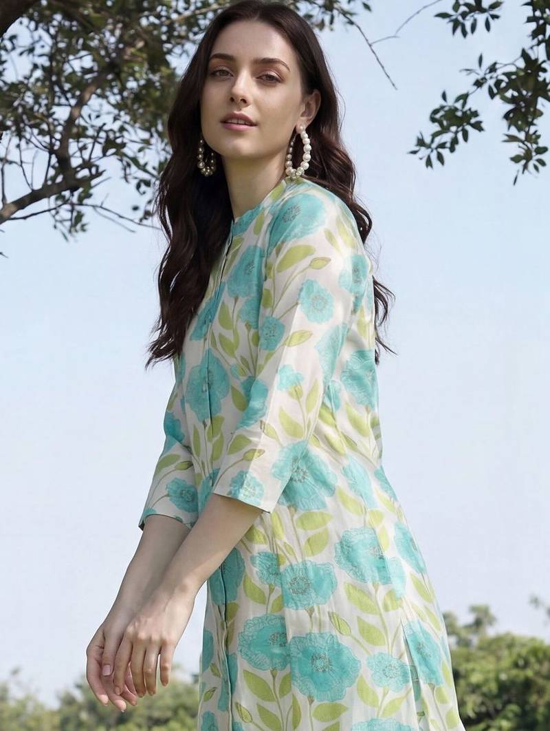 Women Floral Printed Regular Kurta with Palazzos
