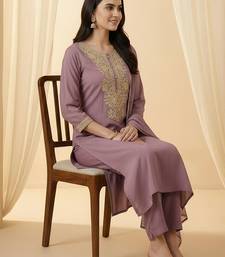 Women Ethnic Motifs Embroidered Regular Kurta with Trousers & With Dupatta