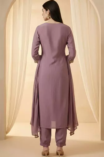 Women Ethnic Motifs Embroidered Regular Kurta with Trousers & With Dupatta