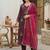 Motifs Embroidered Regular Sequinned Liva Kurta with Trousers & With Dupatta