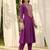 Women Ethnic Motifs Embroidered Pleated Mirror Work Kurta with Trousers