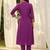 Women Ethnic Motifs Embroidered Pleated Mirror Work Kurta with Trousers