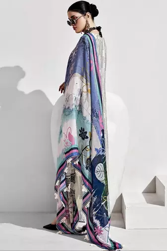 Women Embroidered Regular Thread Work Kurta with Trousers & With Dupatta