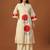 Women Floral Printed Regular Thread Work Pure Cotton Kurta with Trousers